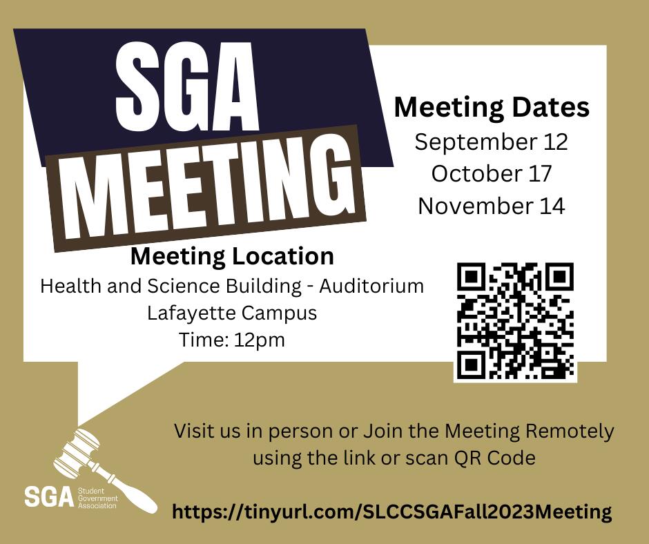 SGA Fall 2023 General Meeting