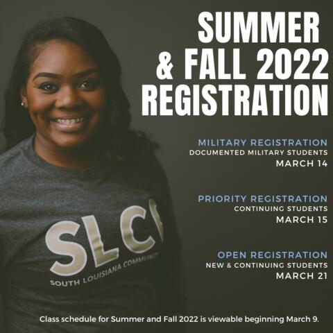 Summer and Fall Registration 2022