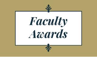 Faculty Awards placard image with flourish