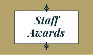 Staff Awards placard image with flourish