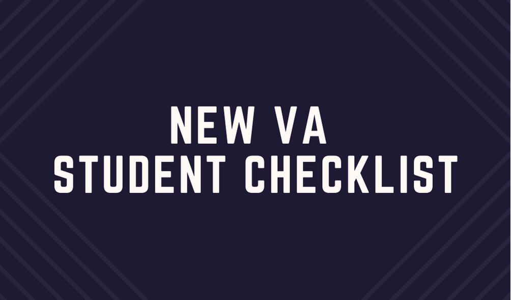 New VA Student Checklist banner